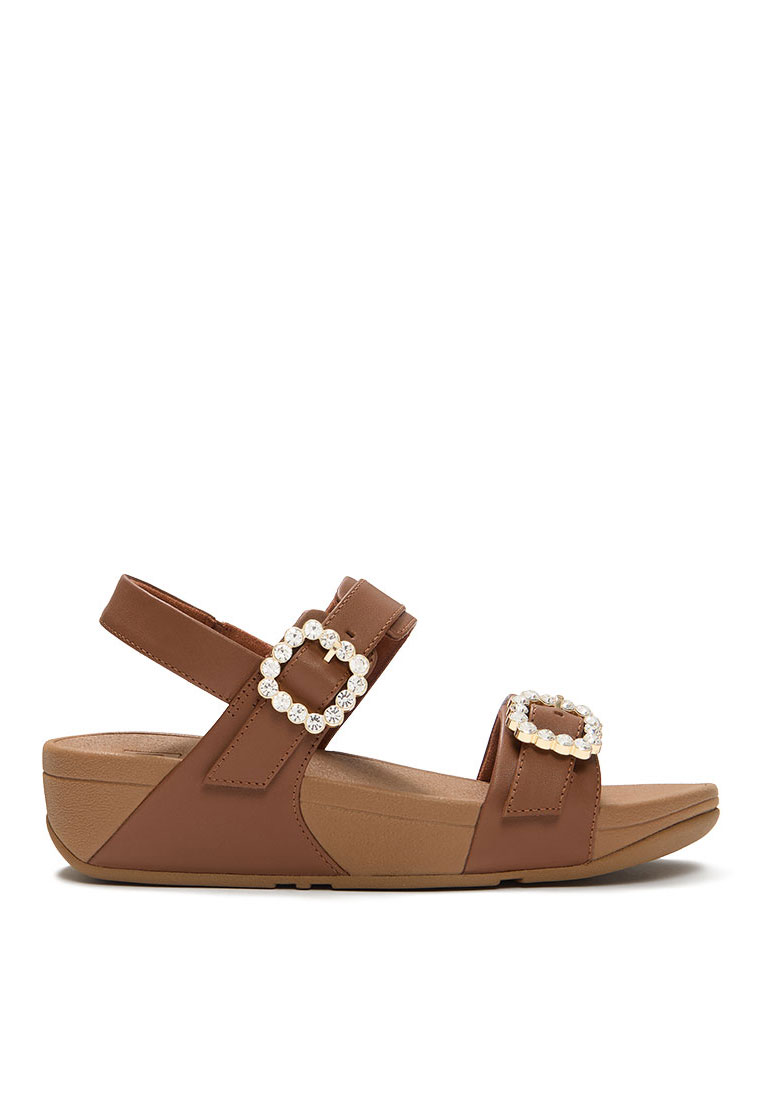 FitFlop FitFlop LULU Crystal Buckle Two-Bar Sandals - Brown (E1F-E48)