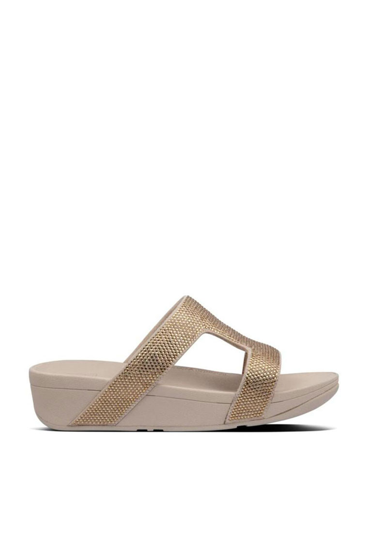 FitFlop FitFlop MARLI H-Bar Hotfix Crystal Slides - Gold (W28-796)