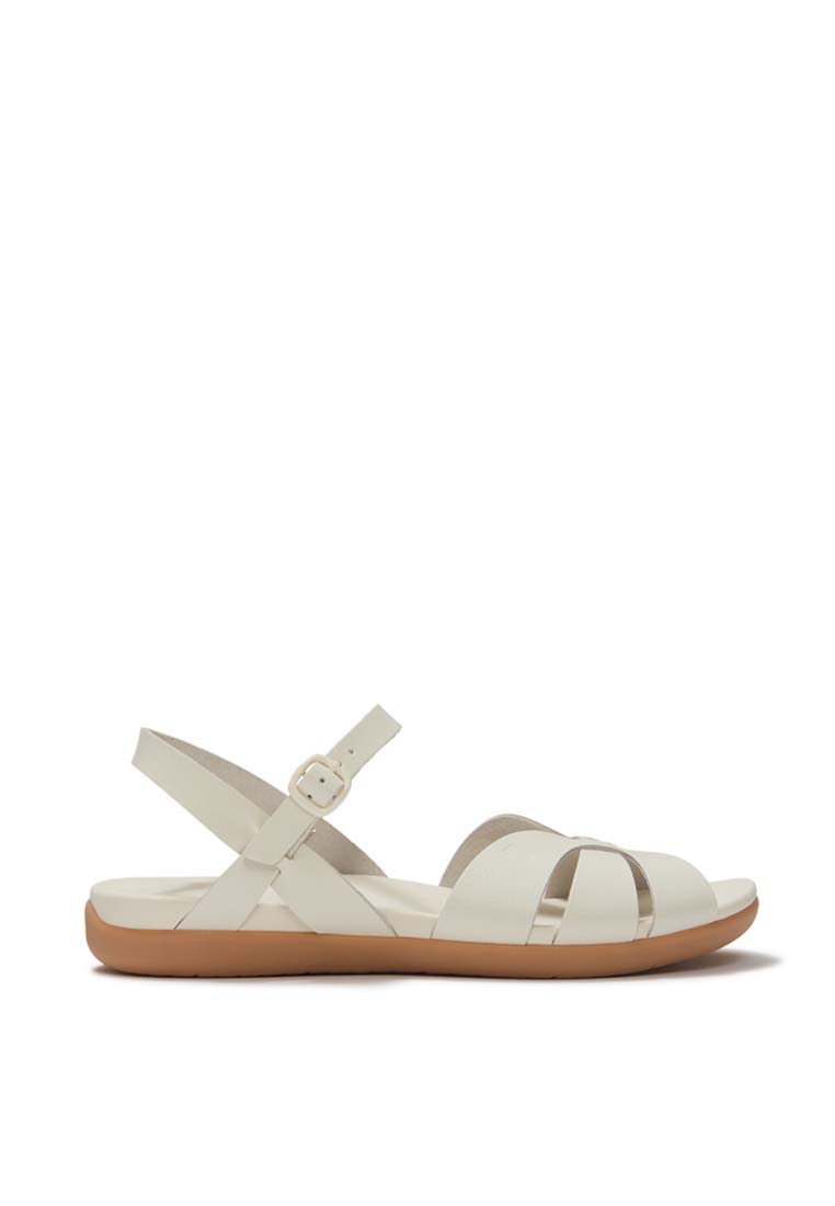 FitFlop FitFlop SOLAY Waterproof-Leather Woven Back-Strap Sandals - Cream (A5Z-477)