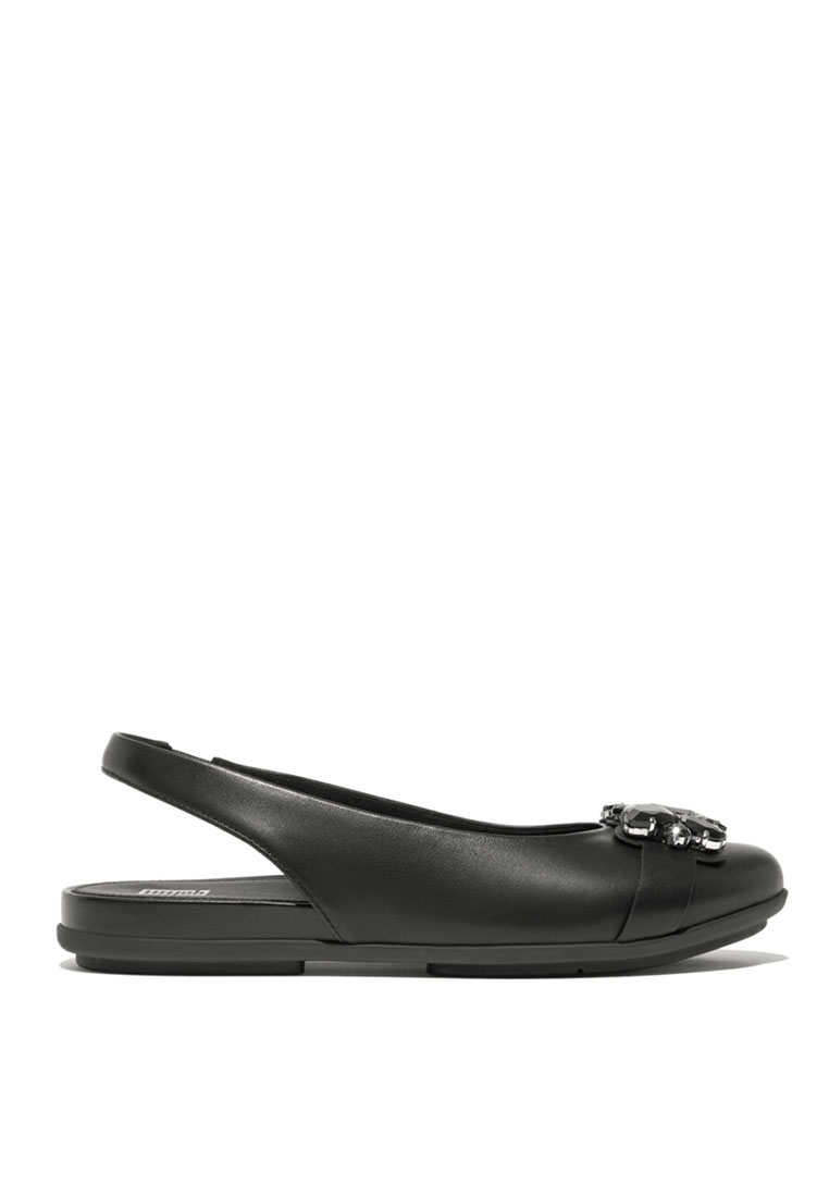 FitFlop FitFlop ALLEGRO Jewel-Deluxe Leather Slingbacks - Black (HQ7-001)