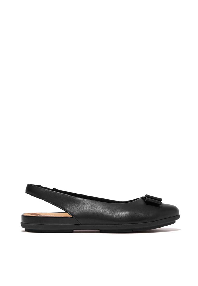 FitFlop FitFlop ALLEGRO Bow Leather Slingbacks - All Black (GK3-090)