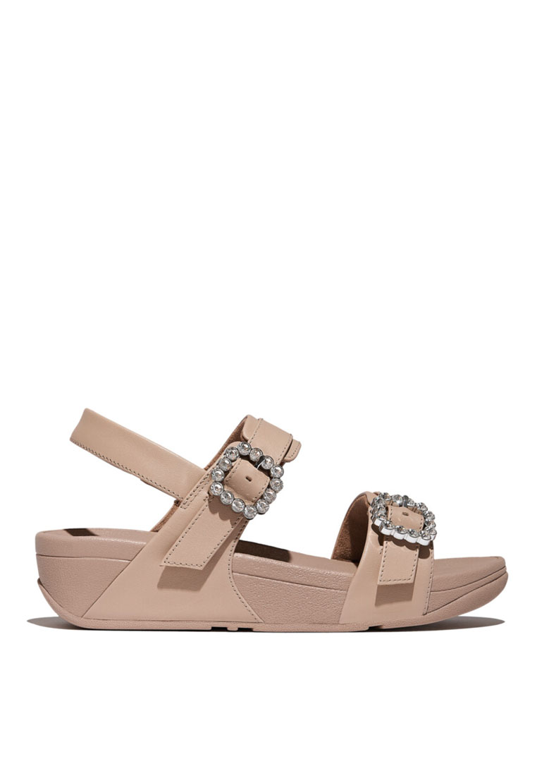 FitFlop FitFlop LULU Crystal-Buckle Leather Back-Strap Sandals - Classic Beige (E1F-B41)
