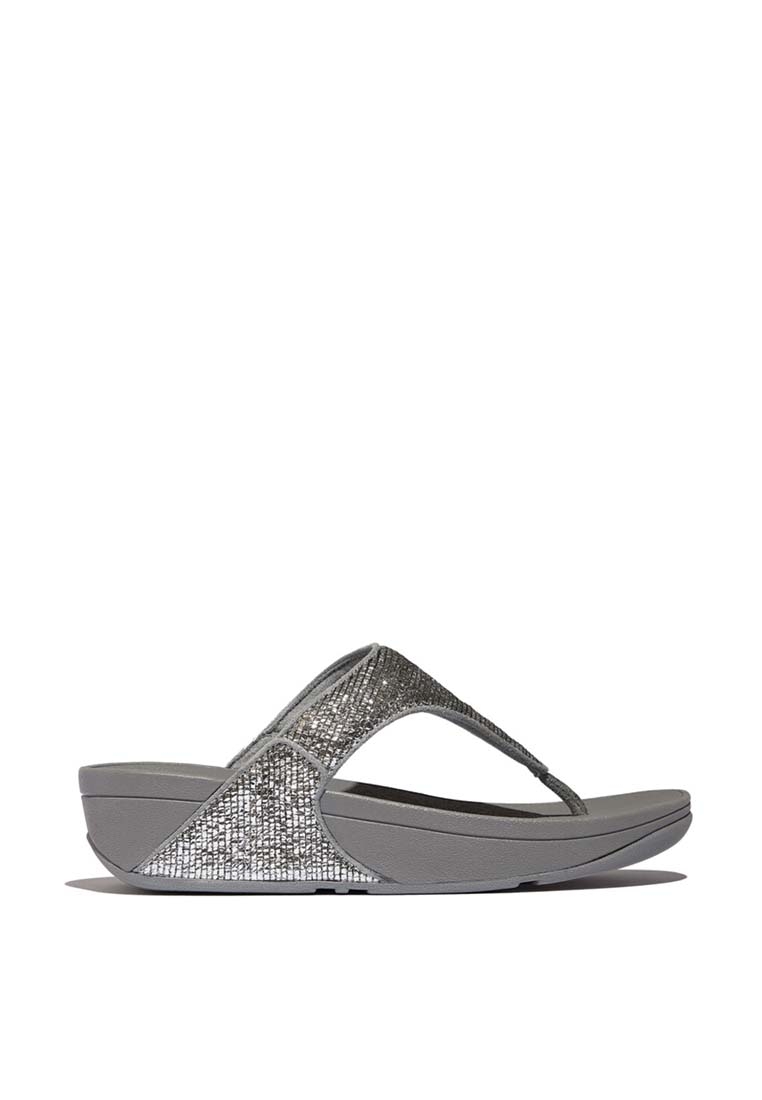 FitFlop FitFlop LULU Crinkled-Shimmer Toe-Post Sandals - Silvereen (E1A-C91)