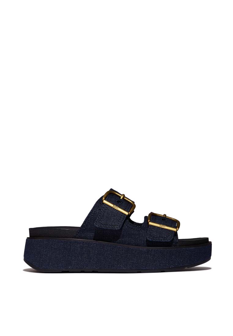 FitFlop FitFlop GEN-FF Max Buckle Two-Bar Denim Slides - Dark Denim (A3I-D71)