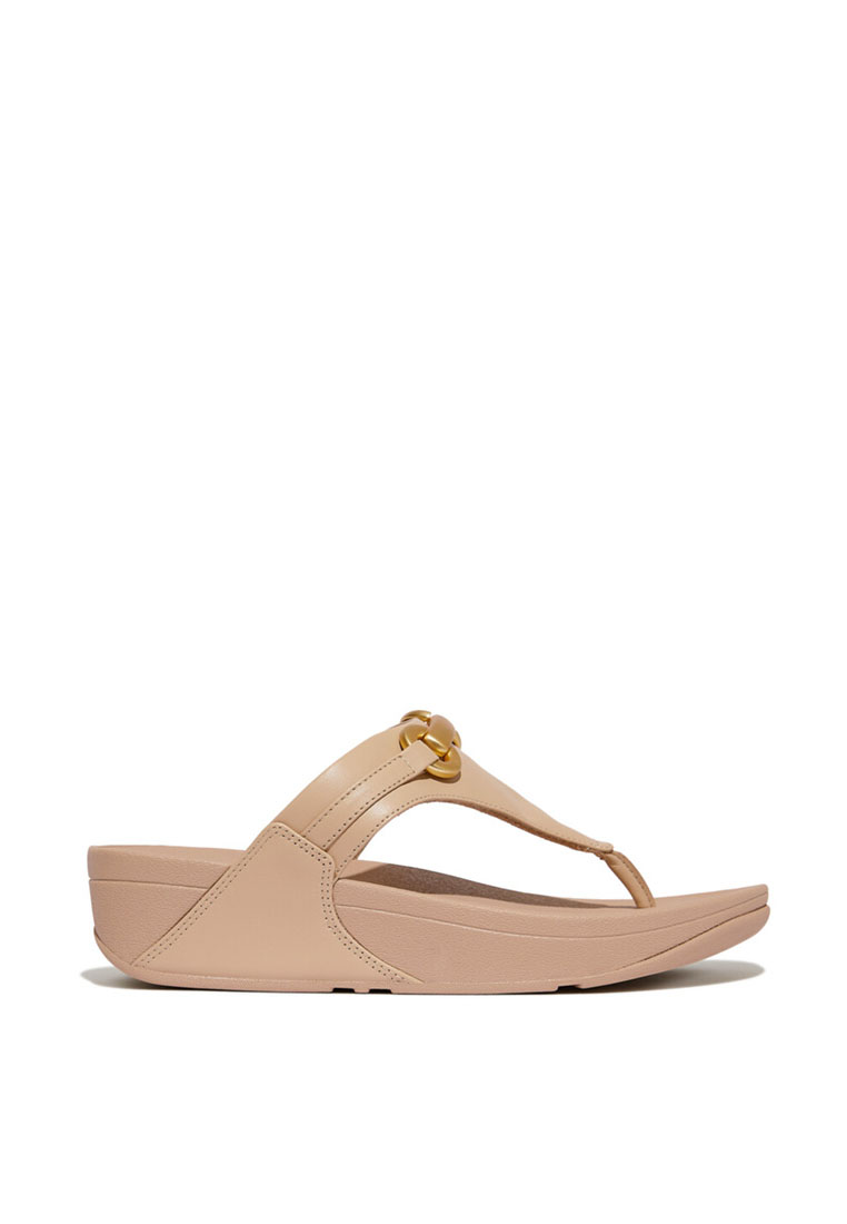 FitFlop FitFlop x Song Hye Kyo LULU Chunky-Snaffle Leather Toe-Post Sandals - Classic Beige (HY7-B41