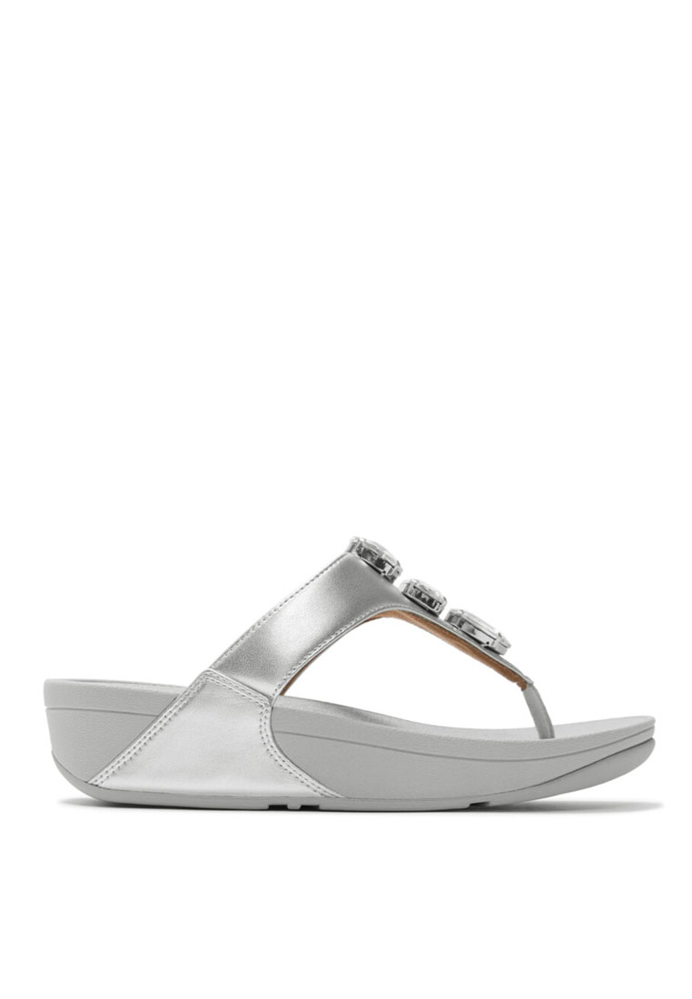FitFlop FitFlop LULU Ultra-Jewel Metallic Toe-Post Sandals - Silver (A5D-011)