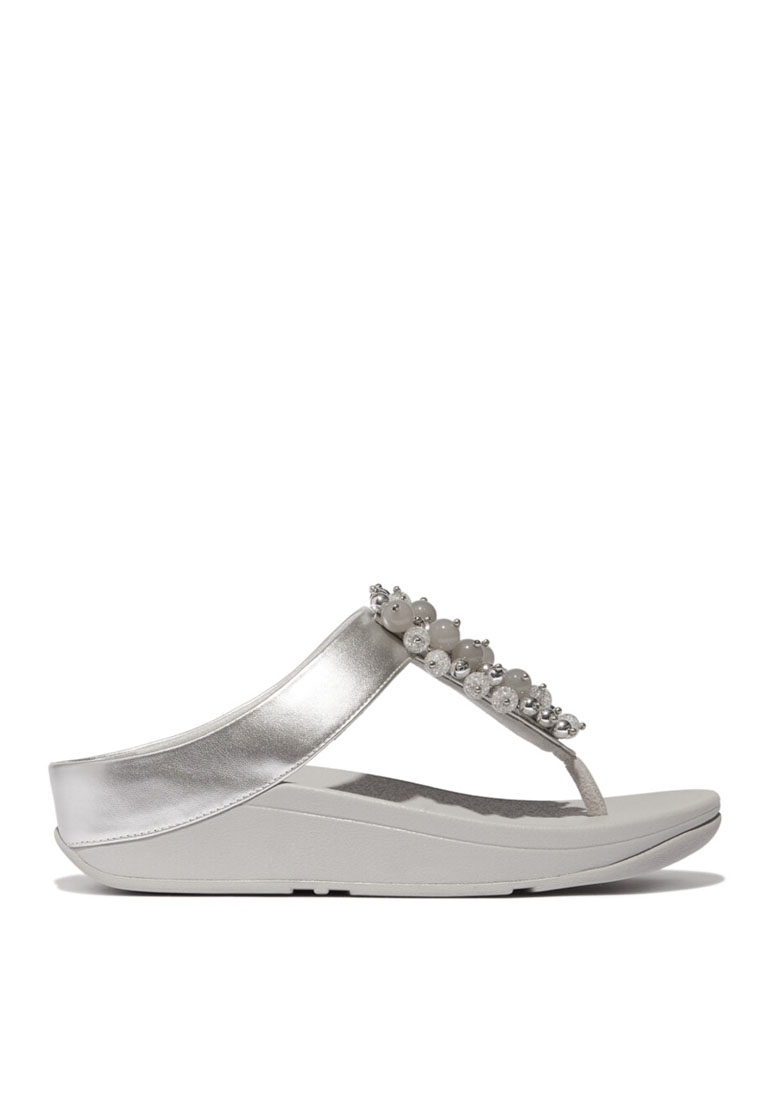 FitFlop FitFlop FINO Bauble-Bead Toe-Post Sandals - Silver (HI9-011)