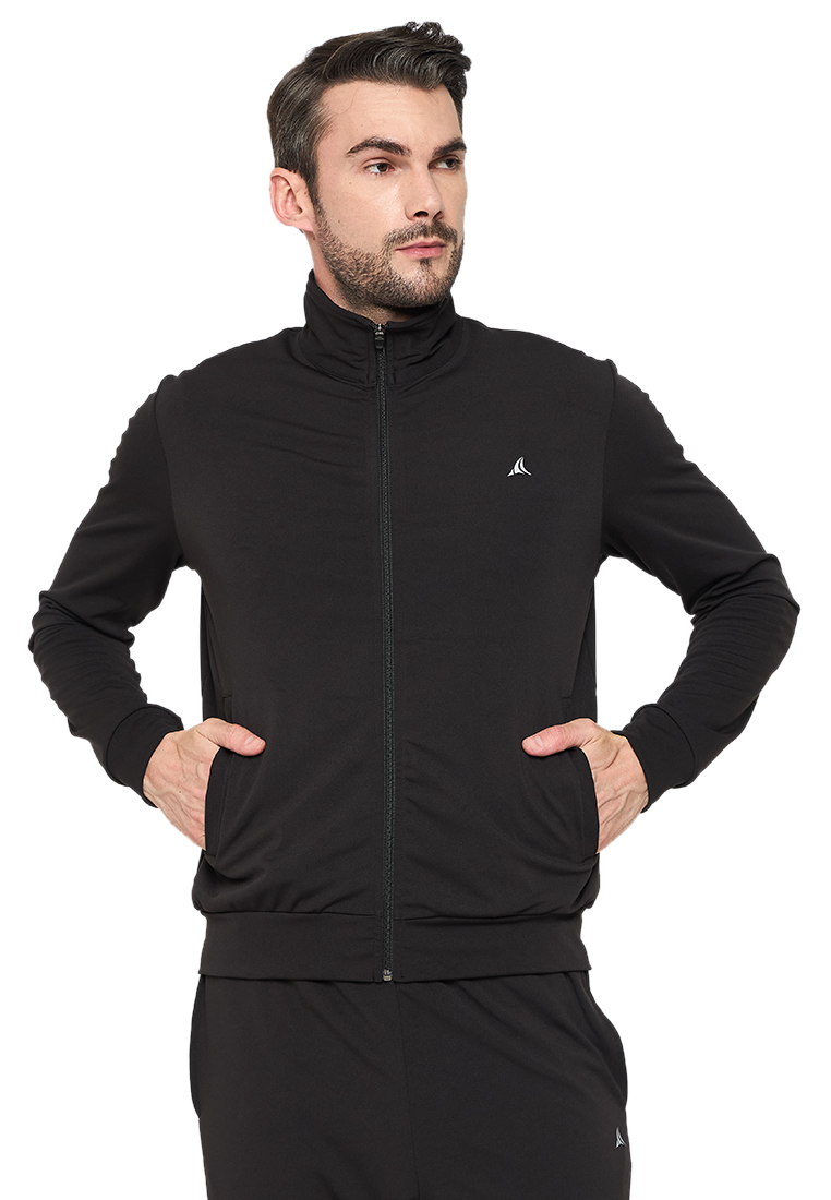 Fitleasure Men's Black Training Track Jacket