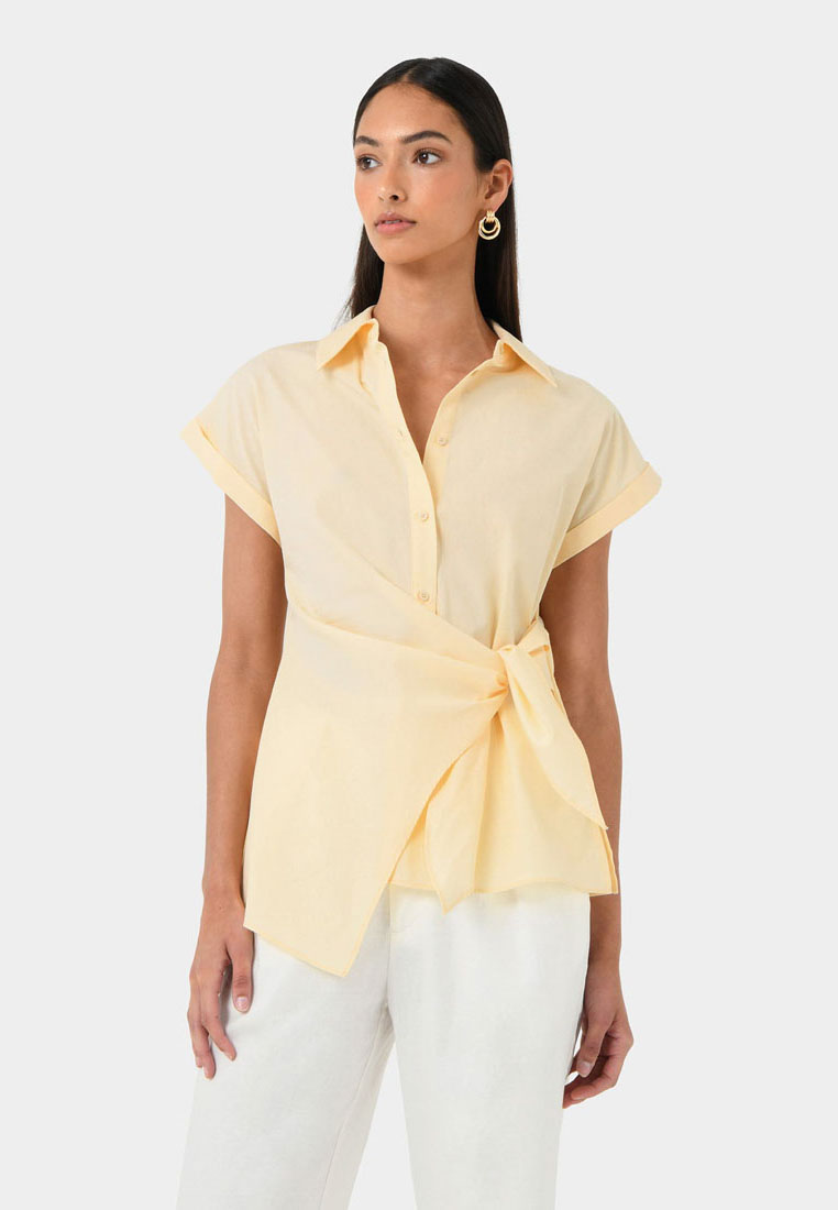 FORCAST Zalia Tie Button Shirt