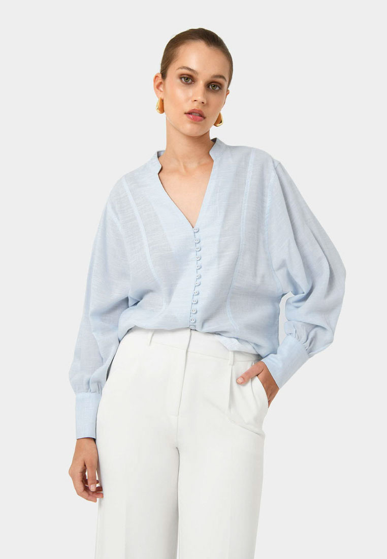 FORCAST Helena Draped Sleeve Blouse
