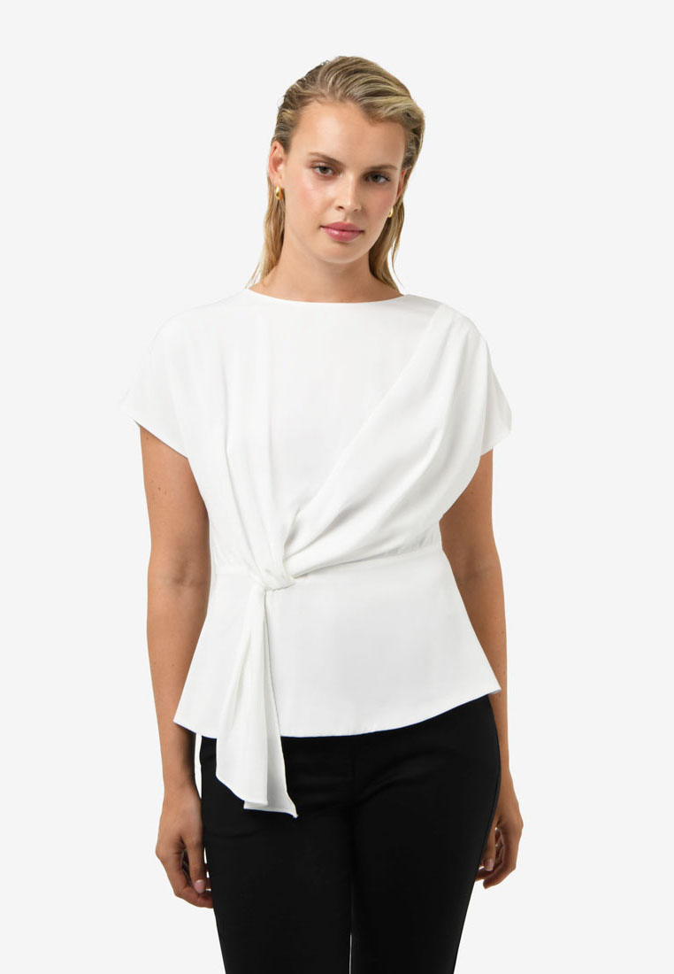 FORCAST Athena Draped Top
