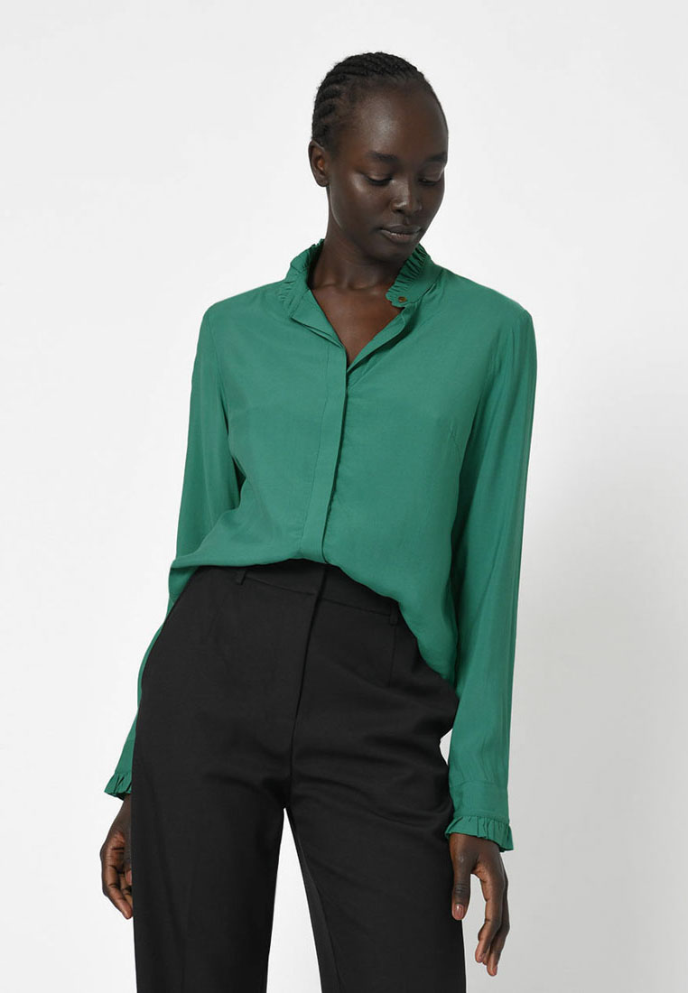 FORCAST Frida Ruffle Trim Blouse