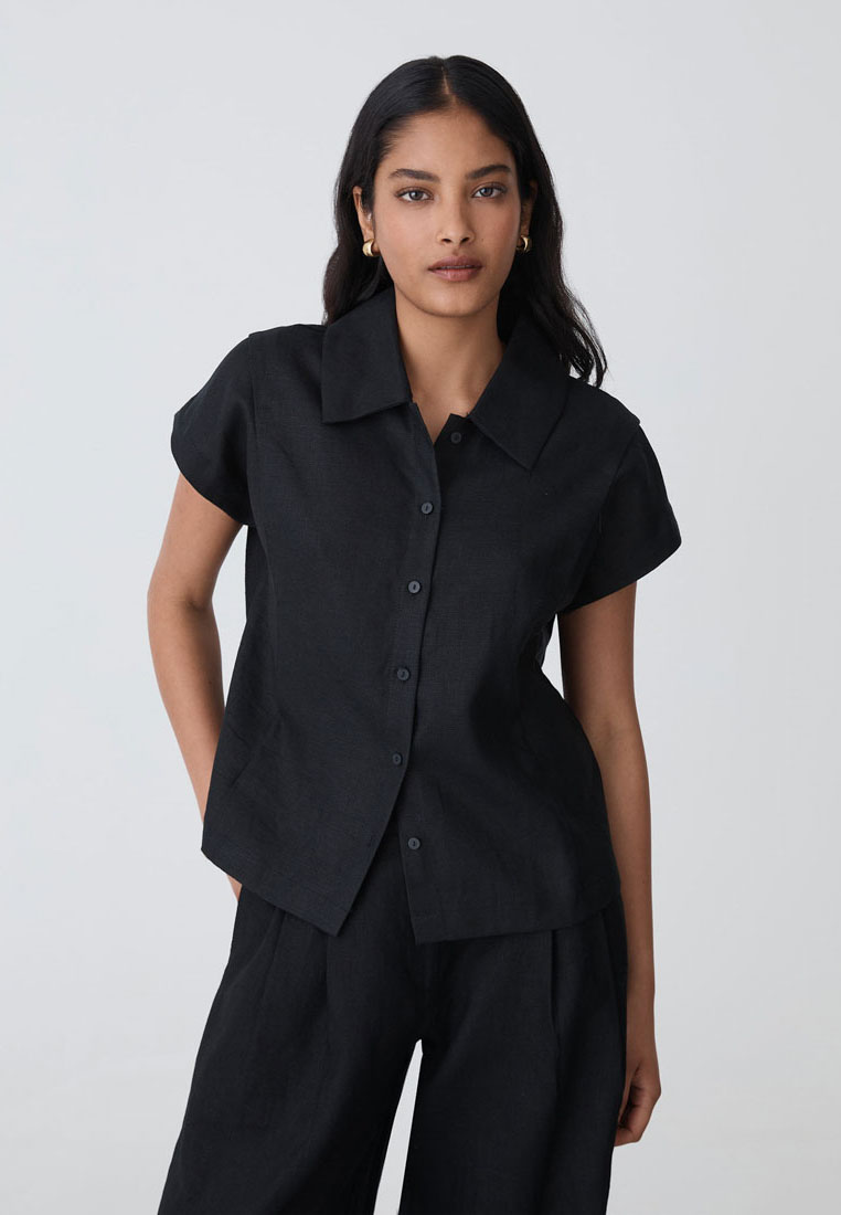 FORCAST Ami Linen Collar Shirt