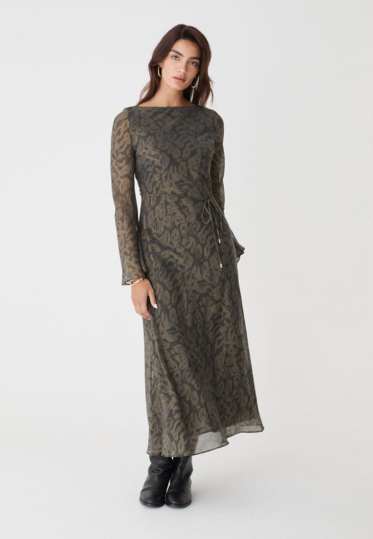 FORCAST Imogen Bias Tie Waist Dress