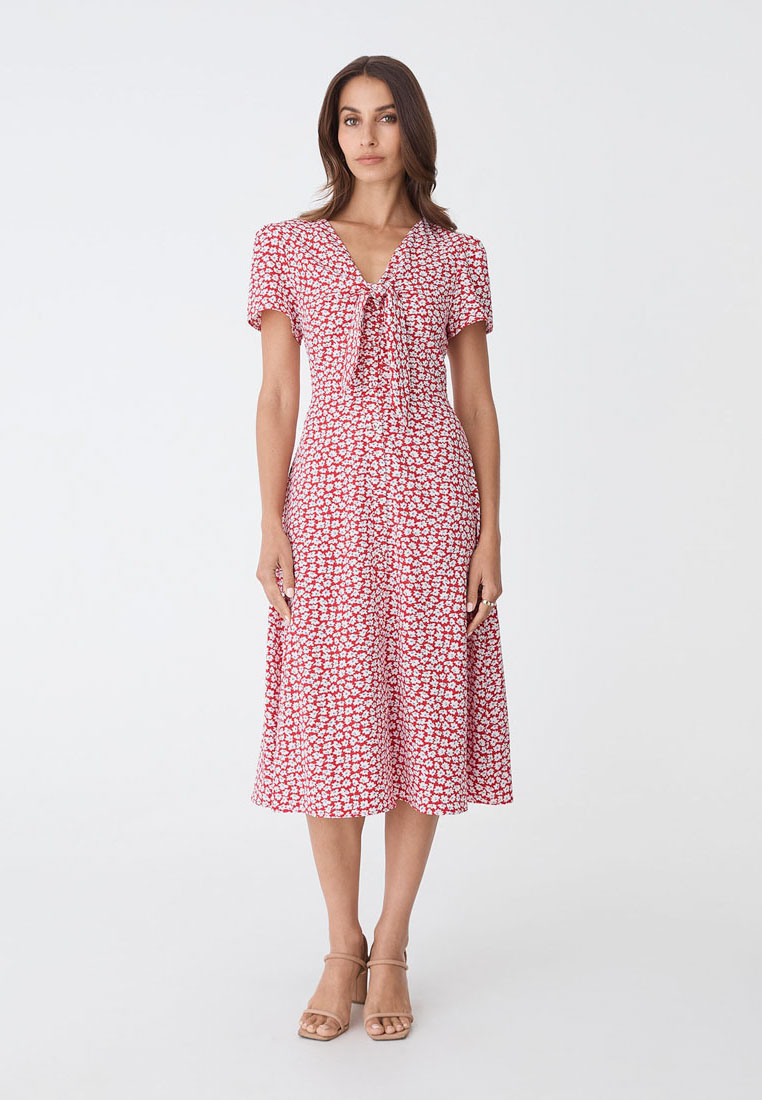 FORCAST Tara Floral Button Midi Dress
