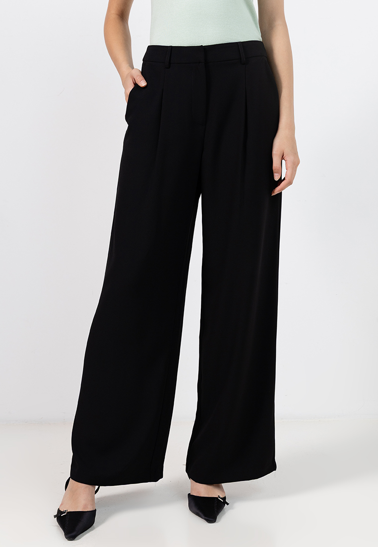 FORCAST Daphne Pleated Crepe Pants