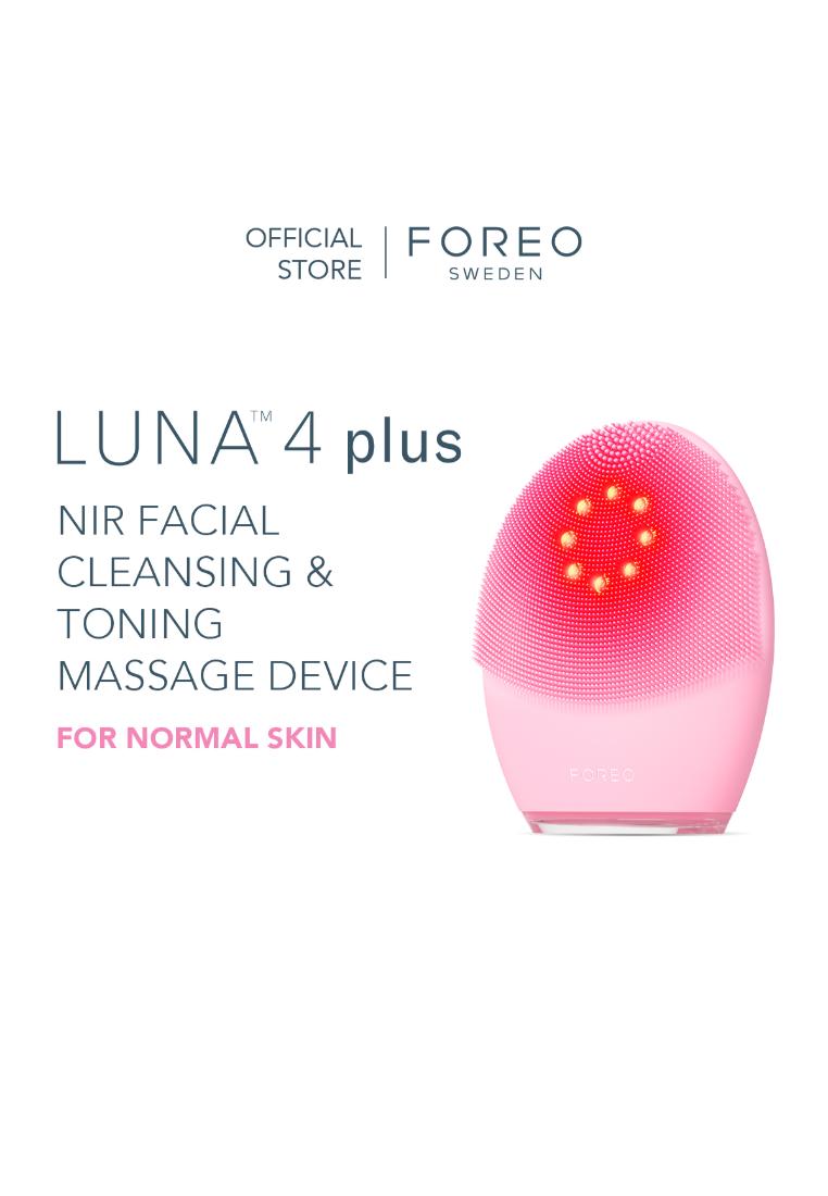 FOREO LUNA 4 plus Near-Infrared & Red LED Light Heated Cleansing Device with Toning Microcurrent Mas
