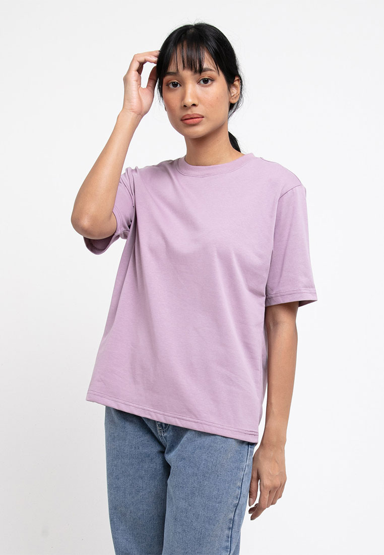 FOREST Forest Ladies Premium 100% Cotton Heavy Weight Boxy Cut Crew Neck T Shirt Women | Oversized T