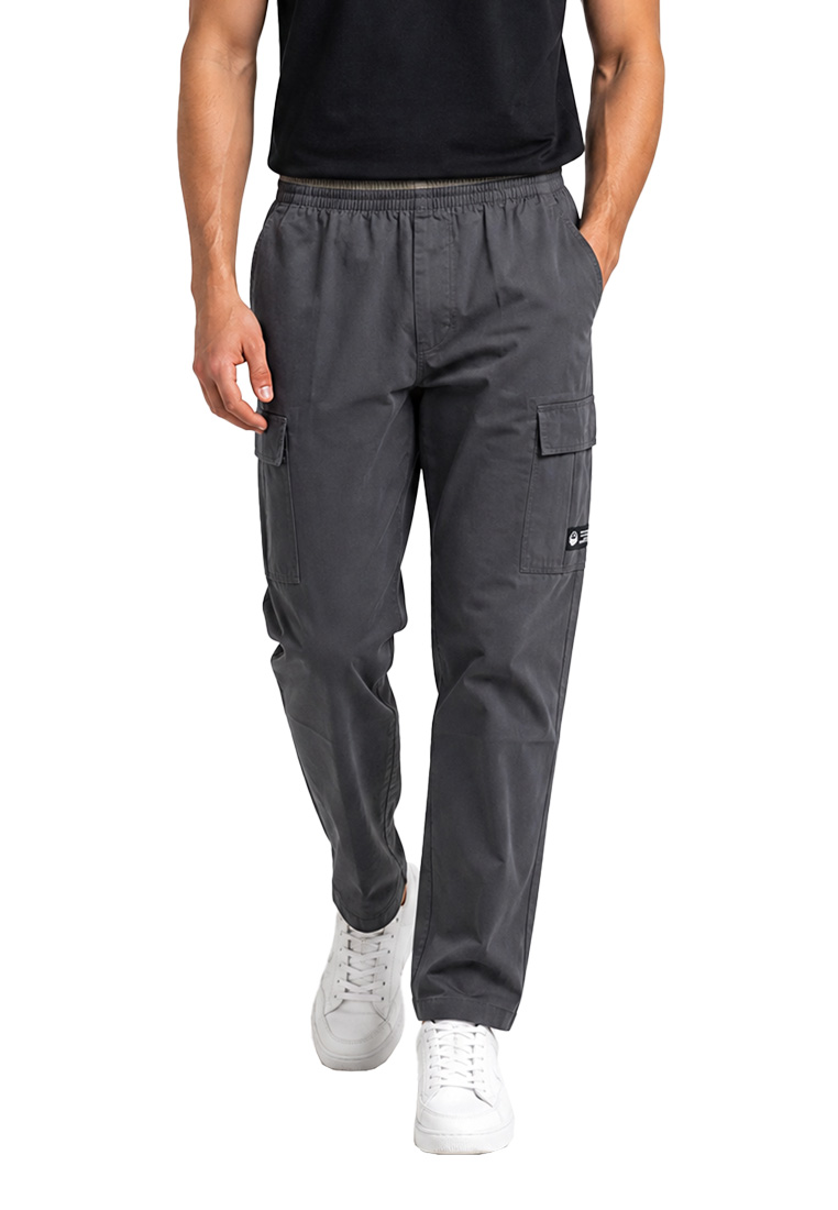 FOREST Forest Men Plus Size Stretchable Cargo Pants - PL10832-03DkGrey