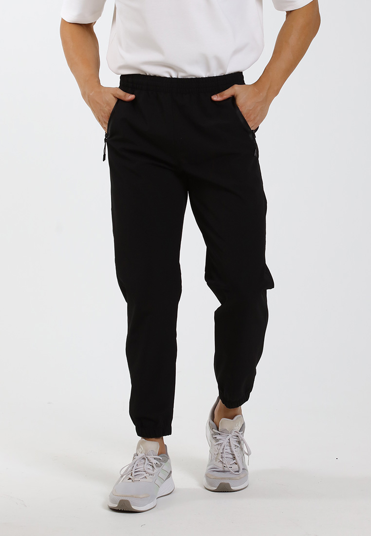 FOREST Forest Stretchable Slim Fit Tracksuit Men Track Pants Unisex Track Bottom - 10787-01Black
