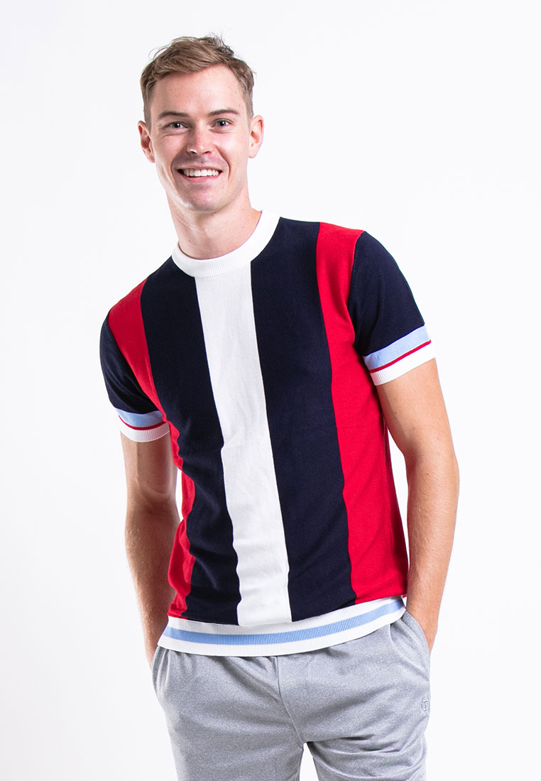 FOREST Forest Fancy Knitted Round Neck T Shirts Men Sweater Men Knitwear - 621259-33Navy