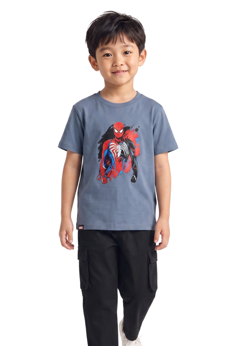 FOREST Forest x Marvel Spiderman Oversized Kids Tee - FAK20009-38DustyBlue