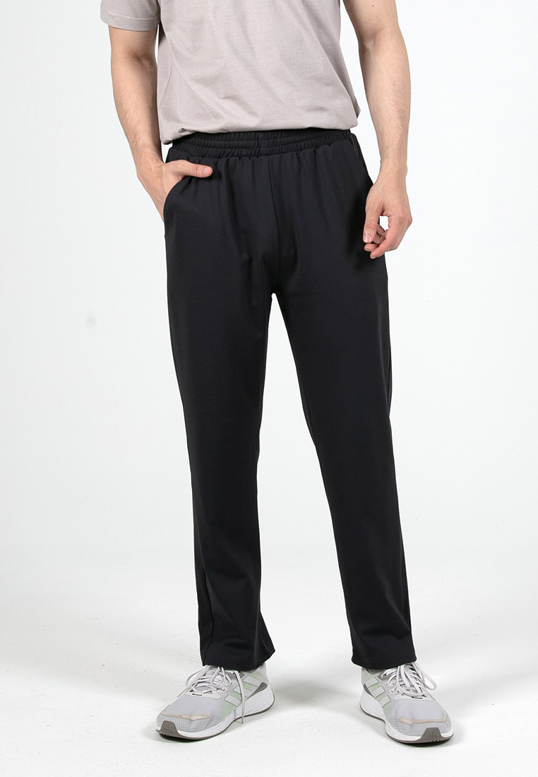 FOREST Forest Stretchable Cotton Interlock 270gsm Sweatpants Men Long Pants - 10784-03DkGrey