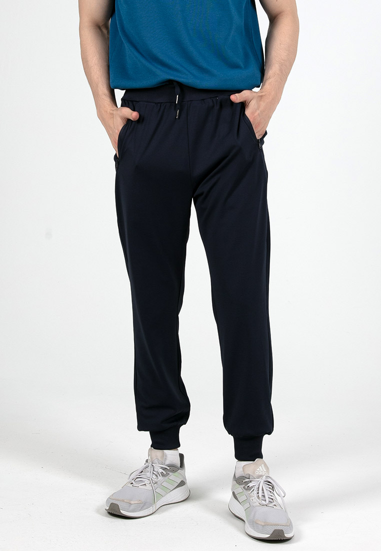 FOREST Forest Stretchable Cotton Interlock 270gsm Sweatpants Men Long Pants - 10785-33Navy