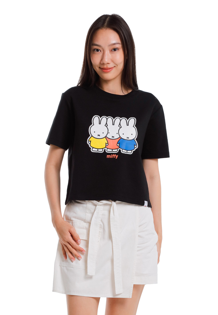 FOREST Forest X Miffy Ladies Round Neck Family Tee - FM820018-01Black