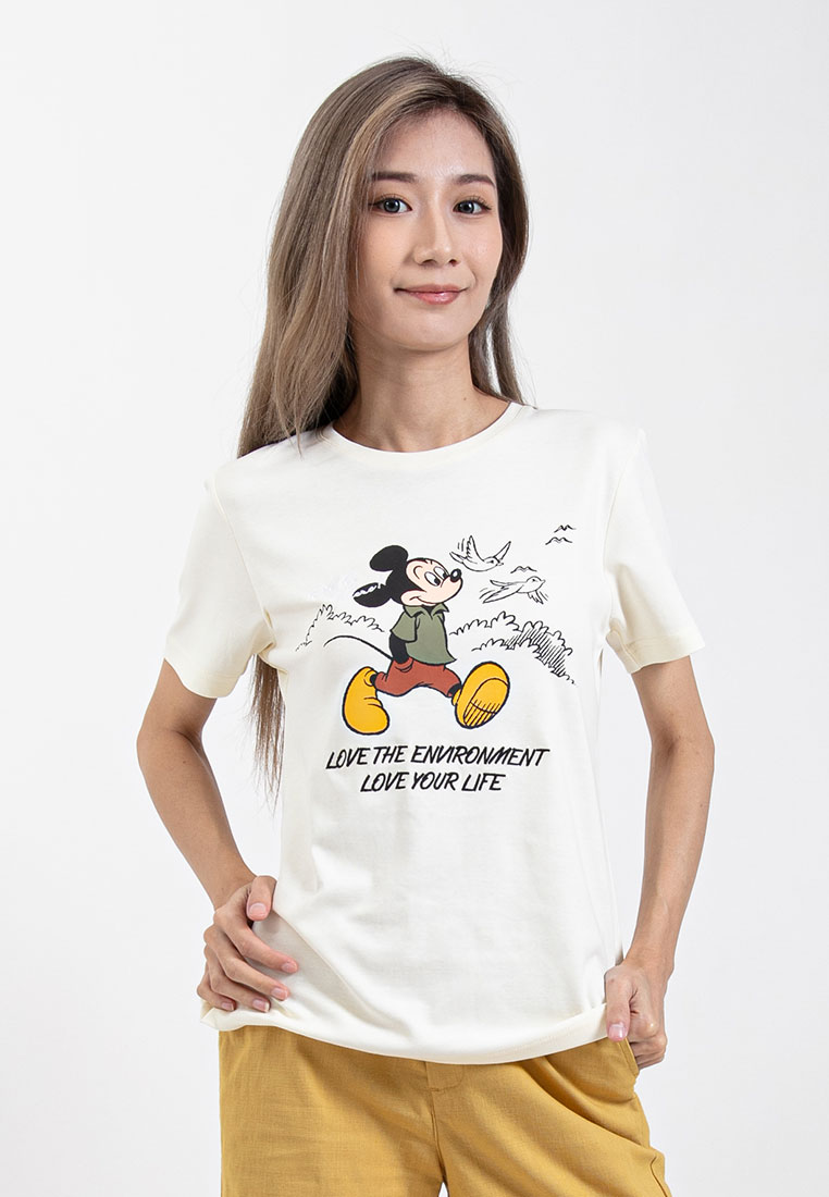 FOREST Forest x Disney Organic Cotton 200gsm Interlock Knitted Round Neck Tee Family Tee - FW820085-
