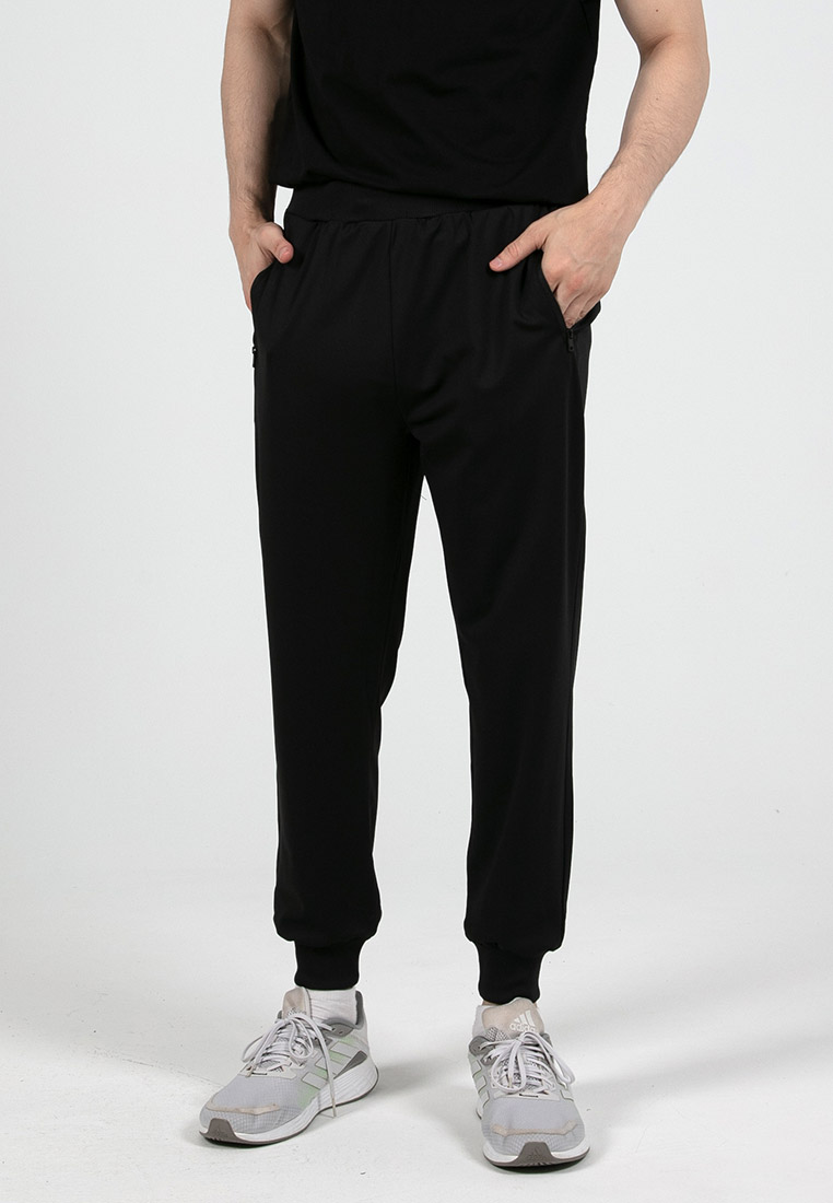 FOREST Forest Stretchable Cotton Interlock 270gsm Sweatpants Men Long Pants - 10785-01Black