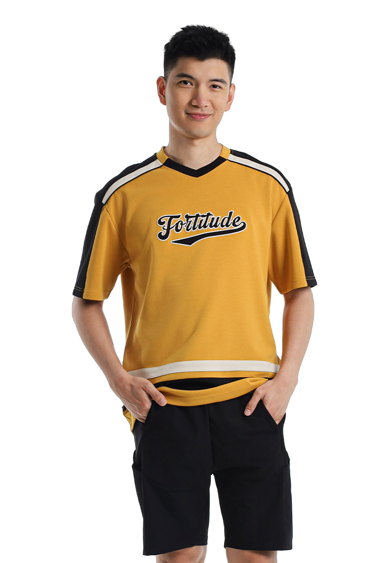 FOREST Forest Racing Collection Streetwear Oversized Mens T Shirt - 621521-64DkYellow
