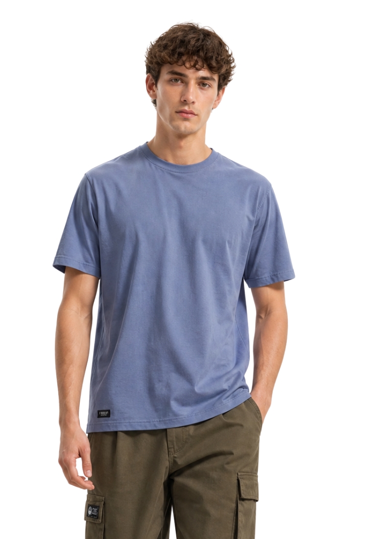 FOREST Forest Men Cotton Mercerized Soft Touch Tee - 23747-31Blue