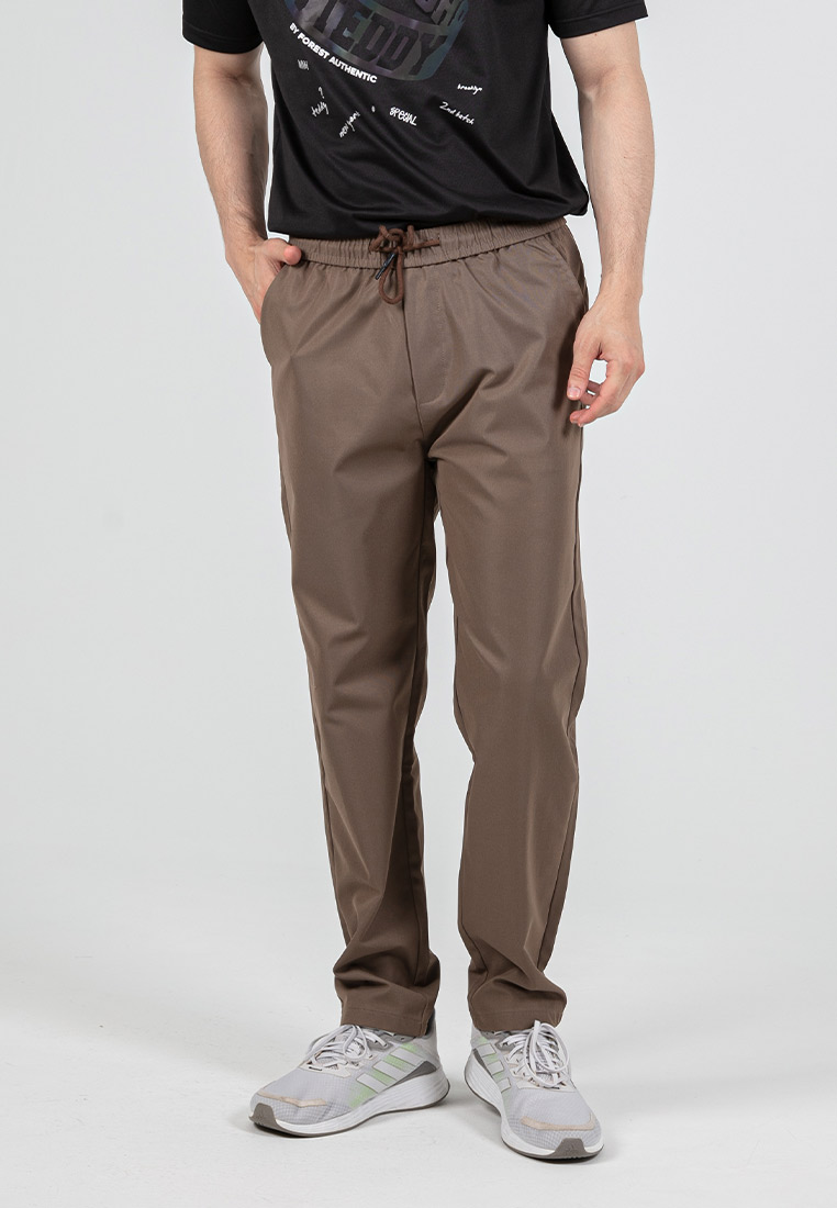 FOREST Forest Elastic Waist Trousers Casual Long Pants Men | 10788-14Khakigreen