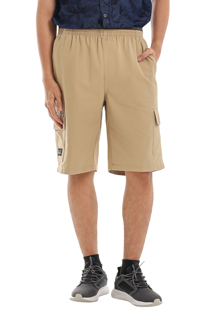 FOREST Forest 100% Cotton Twill Cargo Pants Men Short Pants Men - 65828-14KhakiGreen
