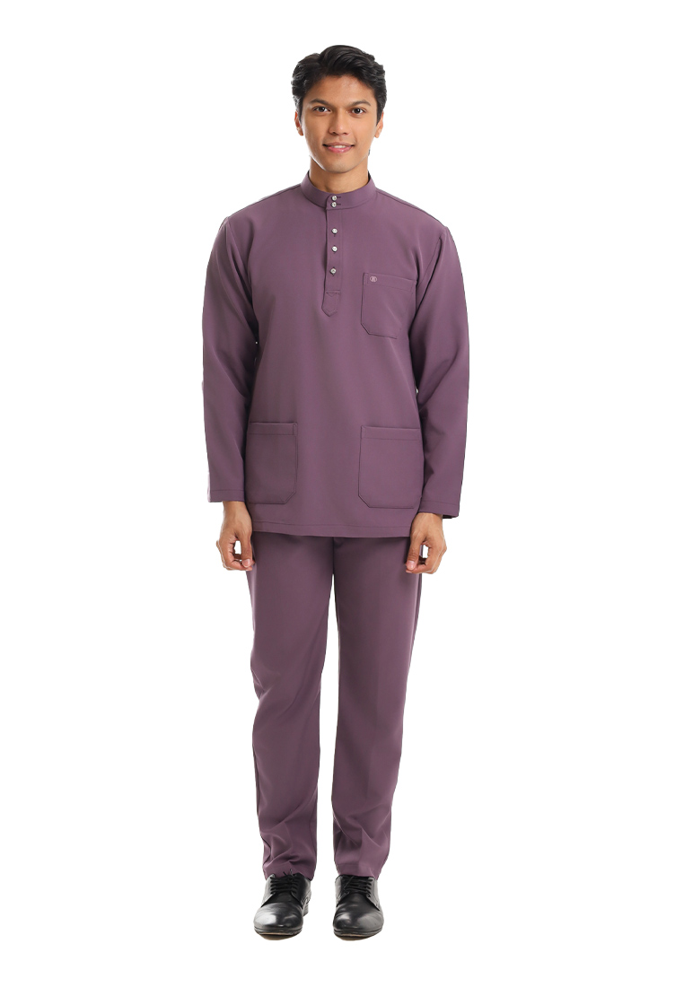 FOREST Forest x Hatta Dolmat Baju Melayu Cekak Musang Dewasa - BM23766-71Purple