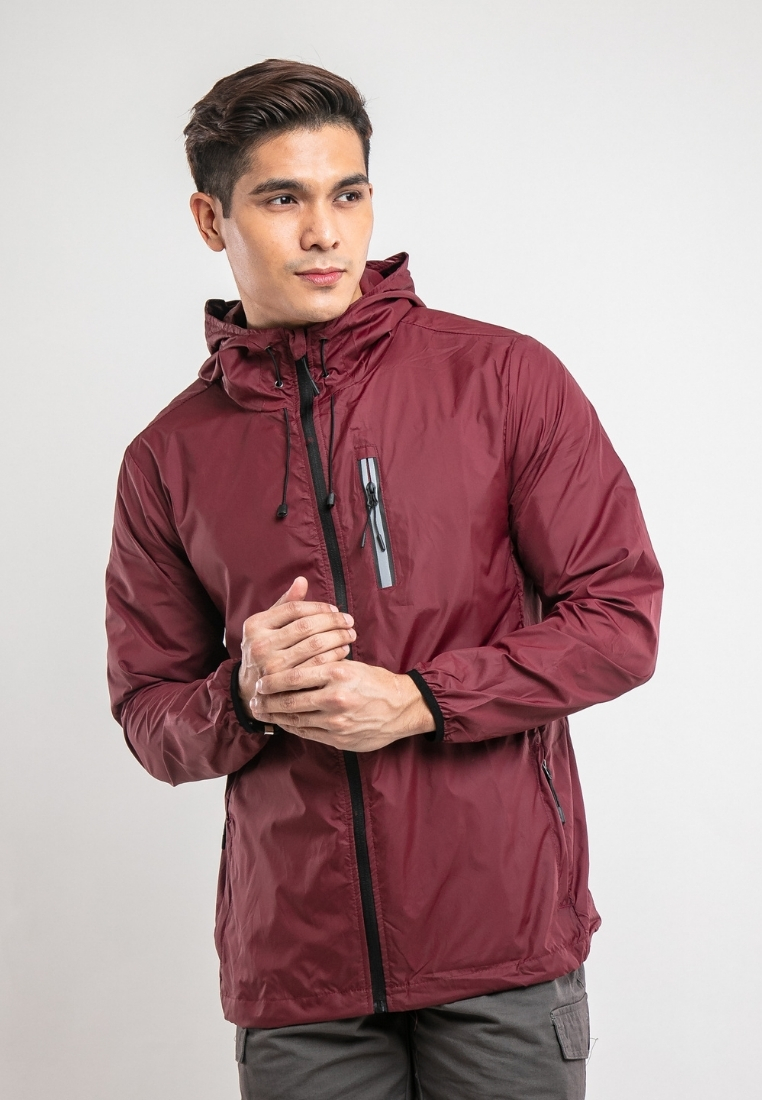 FOREST Forest Windbreaker Water Repellent Jacket - 30361-56Maroon