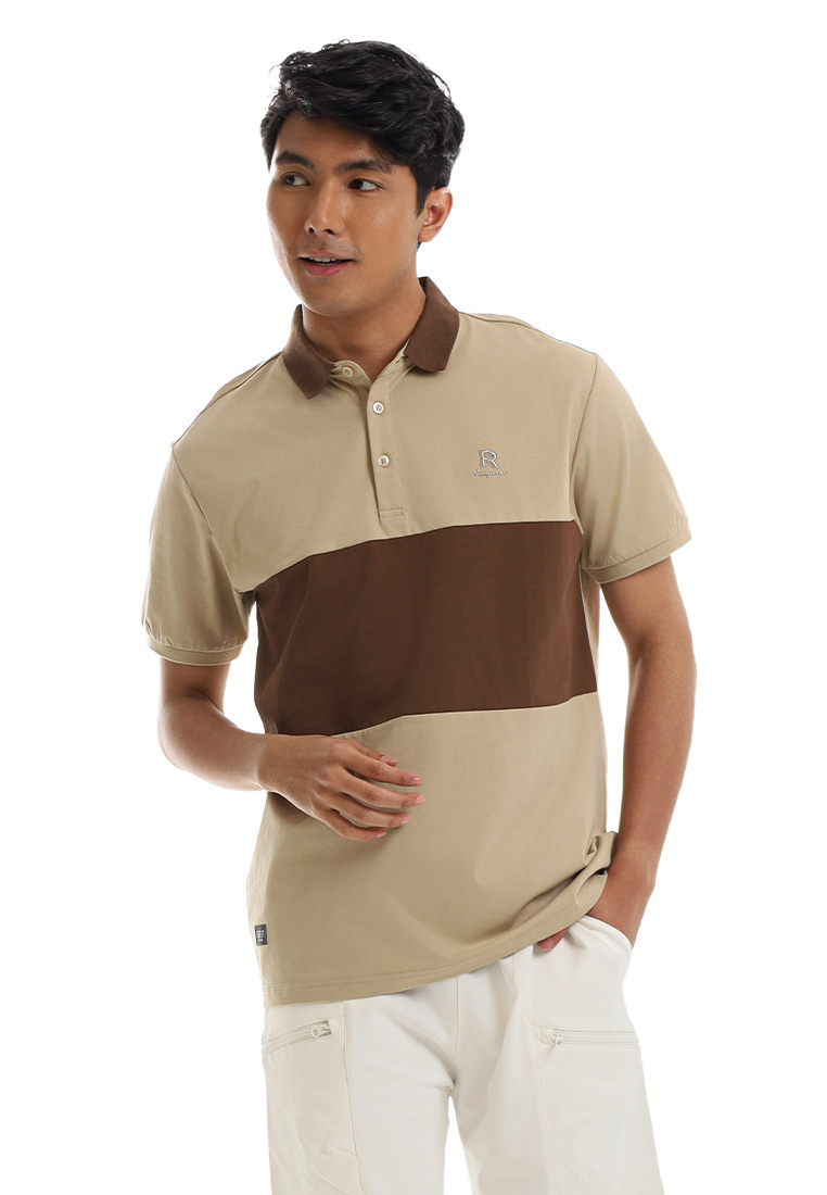 FOREST Forest Premium Cotton 210gsm Cut & Sew Polo T Shirt Men  - 24017-16LtKhaki