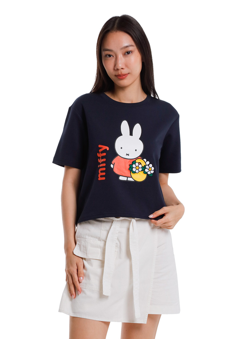 FOREST Forest x Miffy Round Neck T-Shirt Ladies - FM820001-33Navy