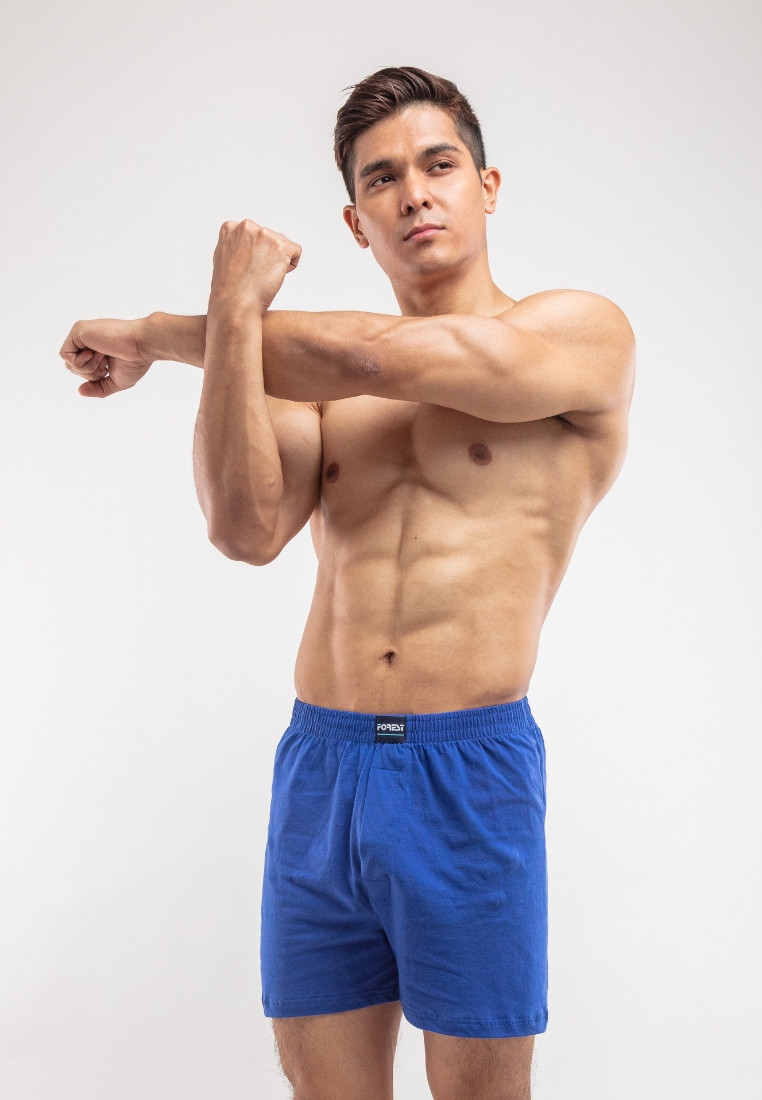 FOREST Forest Underwear 100% Cotton Knit Boxers ( 2 Pieces ) Assorted Colours - FUD0037X