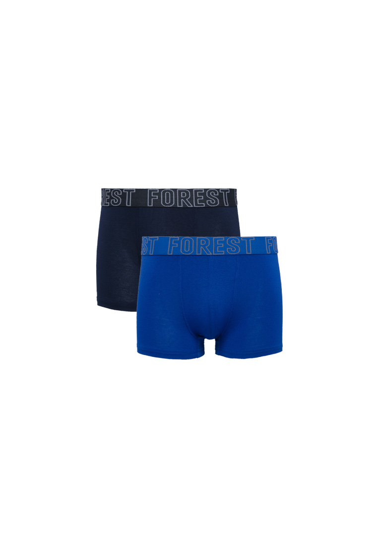 FOREST (2 Pcs) Forest Mens Bamboo Spandex Shorty Brief Underwear Assorted Colour - FUD0098S
