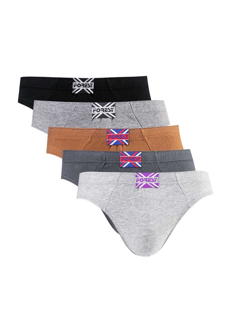 FOREST Forest Underwear 100% Cotton Mini Brief (5 Pieces) FUD0043M