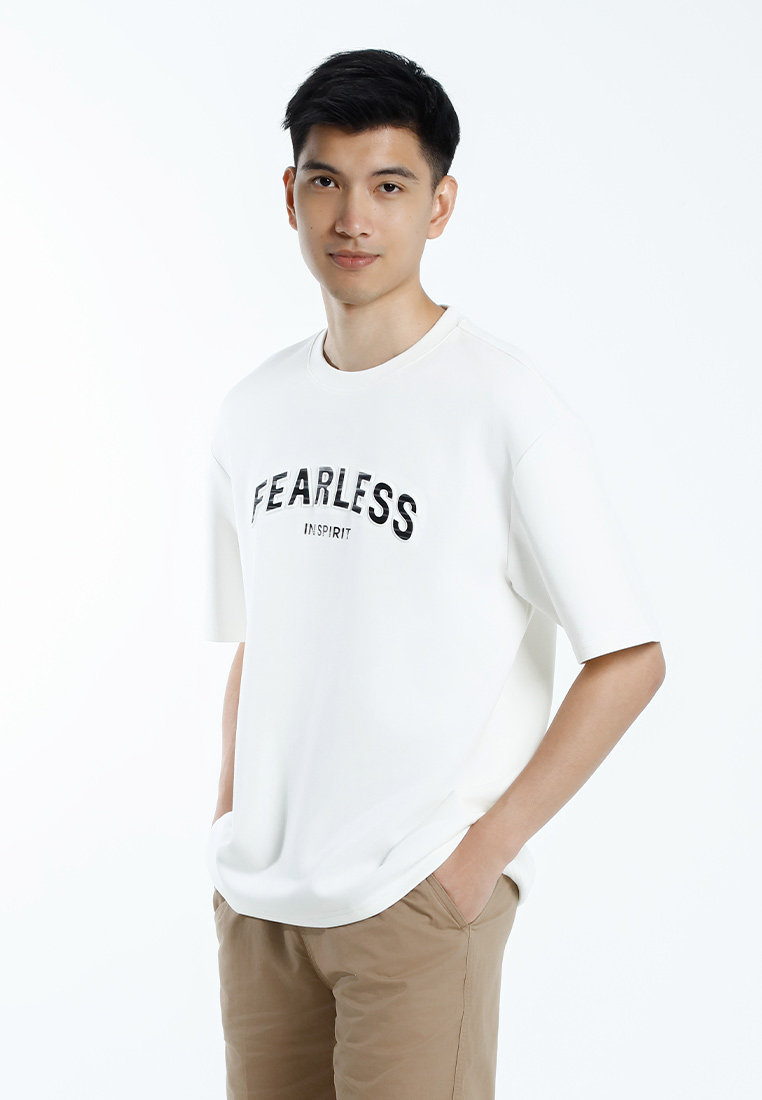 FOREST Forest Oversized Heavy Weight 300gsm Modal Cotton Short Sleeve T Shirt Men - 24088-02White