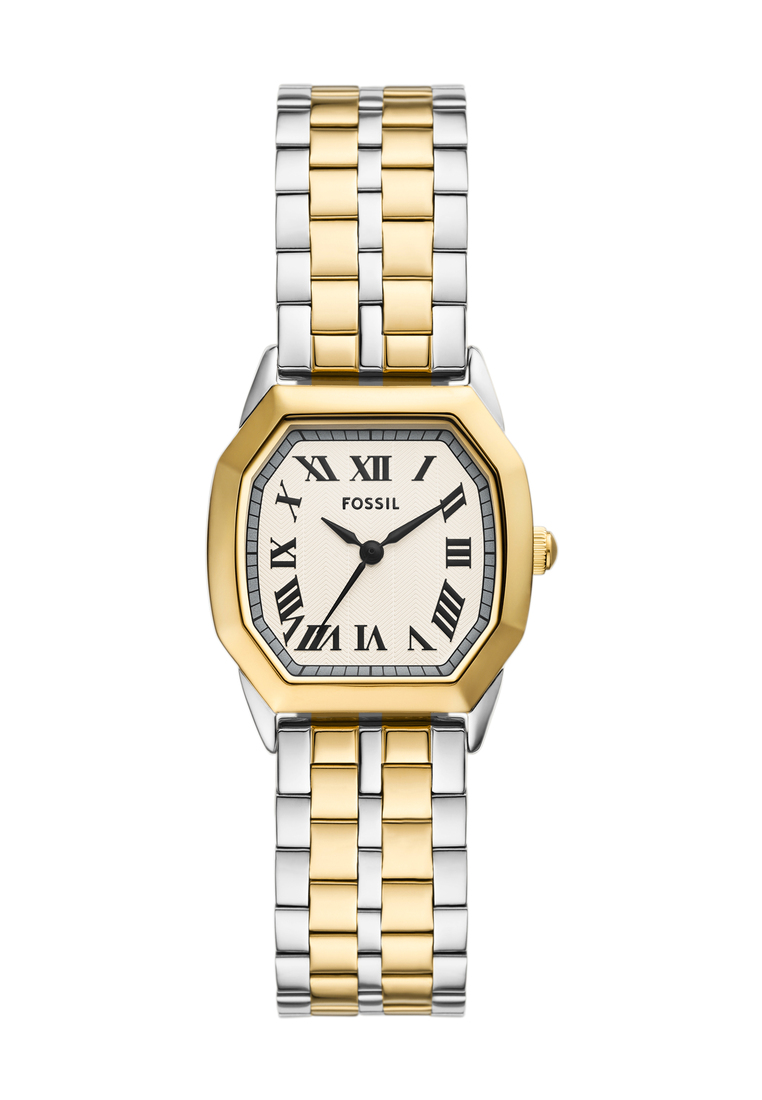 Fossil Fossil Women's Harlow Analog Watch ( ES5362 ) - Quartz, Two Tone Case, Octagon Dial, 16 MM Tw