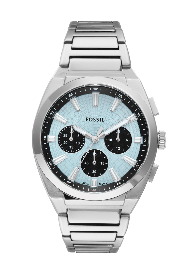 Fossil Fossil Men's Everett Chronograph Watch ( FS6105 ) - Quartz, Silver Case, Round Dial, 18 MM Si