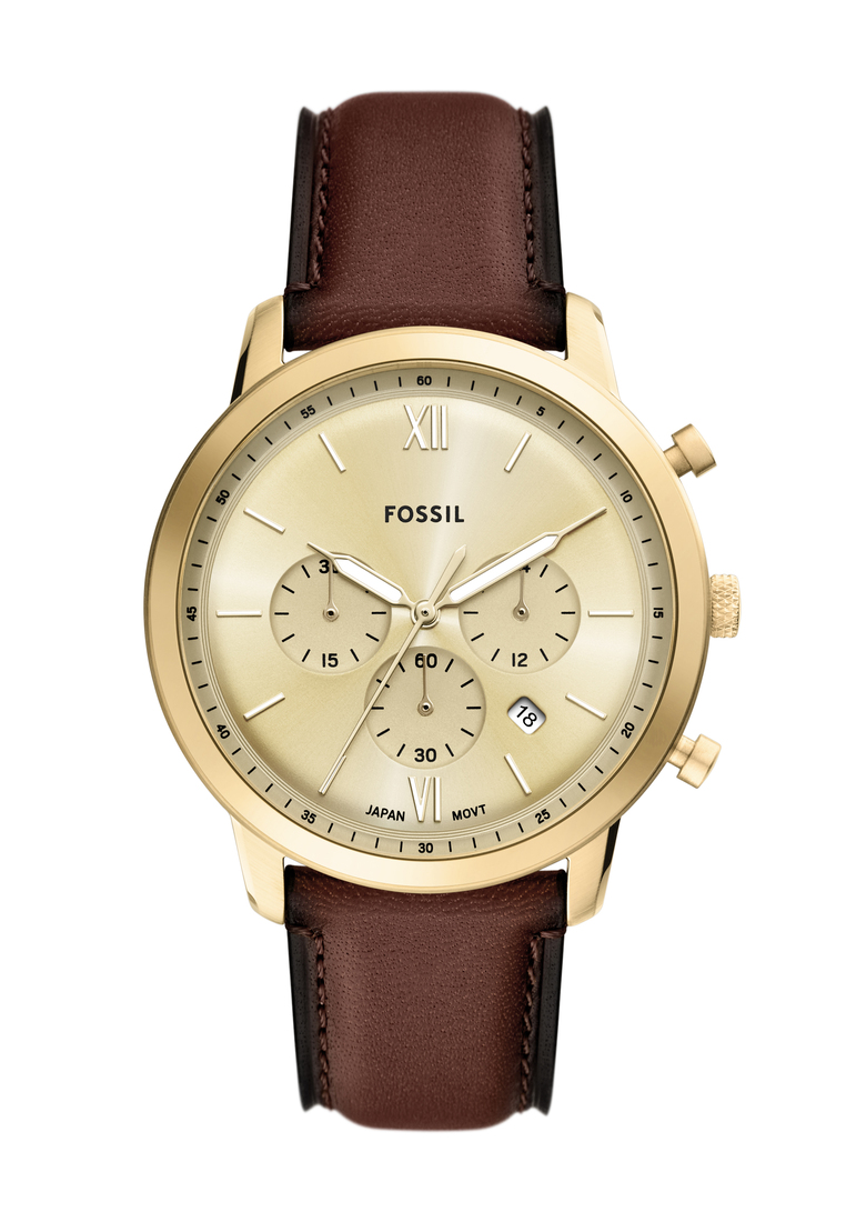 Fossil Fossil Men's Neutra Chronograph Watch ( FS6113 ) - Quartz, Gold Case, Round Dial, 22 MM Brown