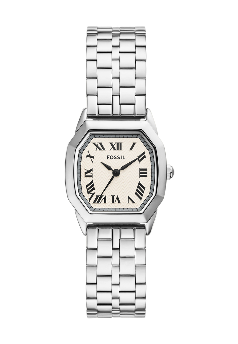 Fossil Fossil Women's Harlow Analog Watch ( ES5363 ) - Quartz, Silver Case, Octagon Dial, 16 MM Silv