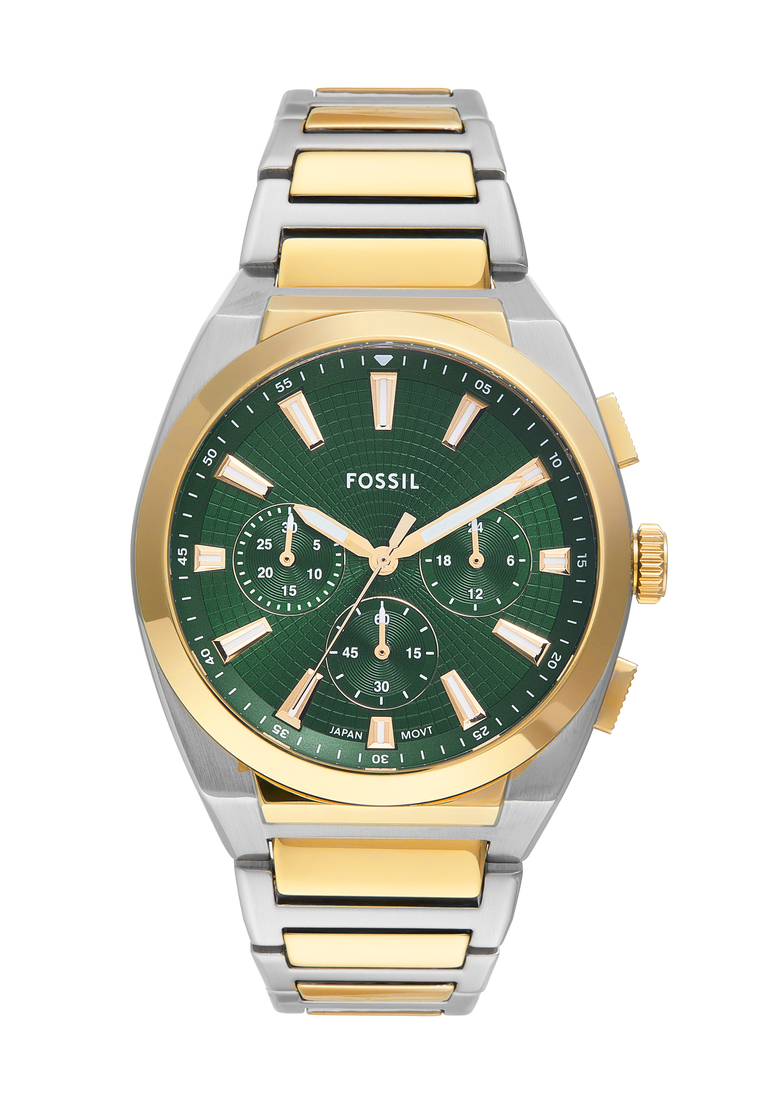 Fossil Fossil Men's Everett Chronograph Watch ( FS6106 ) - Quartz, Two Tone Case, Round Dial, 18 MM 