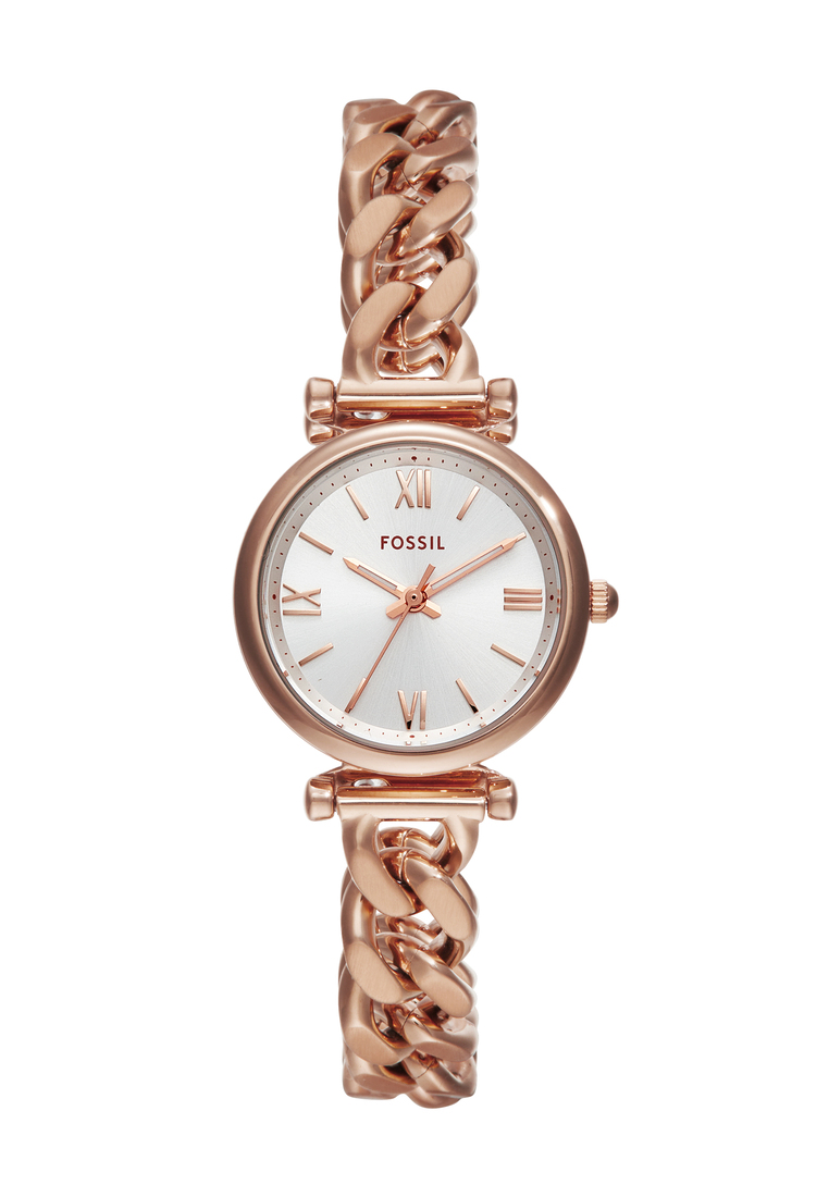 Fossil Fossil Women's Carlie rose gold Stainless Steel Watch ES5330