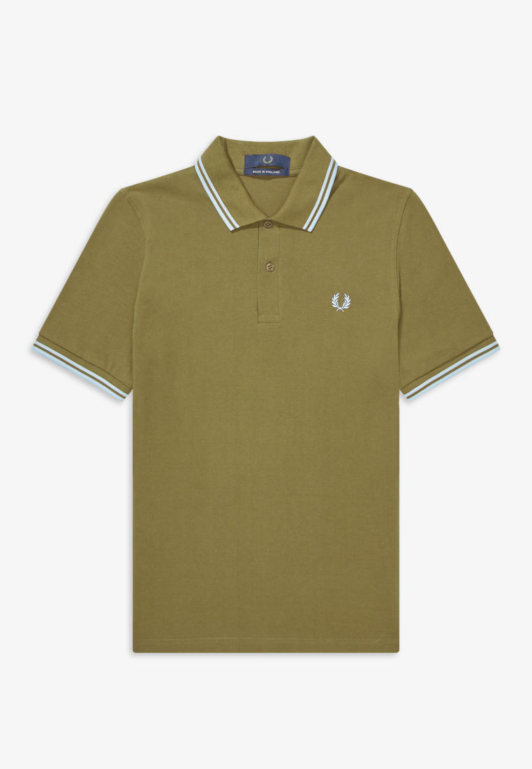 FRED PERRY Fred Perry M12 Twin Tipped Fred Perry Shirt (Green)